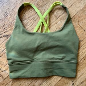 Lululemon Athletica Green and Lime Sports Bra